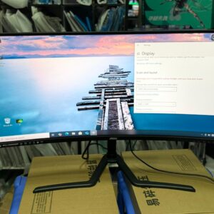 MSI 34"" Ultra Wide QHD RGB LED Non-Glare Super Narrow Bezel 1ms HDR Ready 3440 x 1440 100Hz Refresh Rate Free Sync Height Adjustable Curved Gaming Monitor