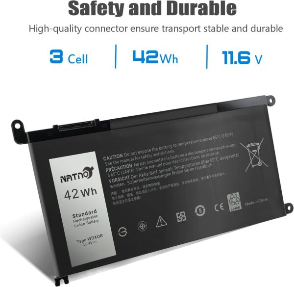 DELL WDXOR Laptop Battery for Dell Inspiron - Image 2