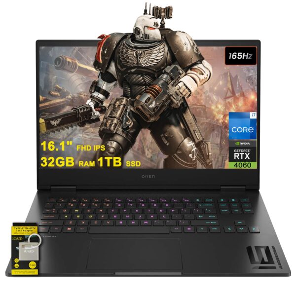 HP OMEN 16-wd0023nia Gaming Laptop 16.1" FHD 144Hz Display 13th Gen Intel Core i7-13620H 16GB RAM 1TB SSD NVIDIA RTX 4060 8GB - Image 3
