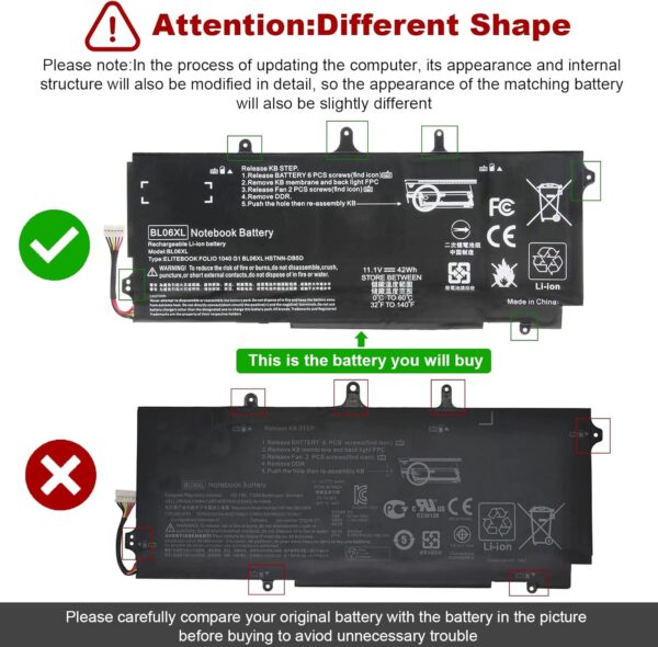 HP Folio 1040 G1 BL06XL Replacement Battery | Long Life. - Image 4