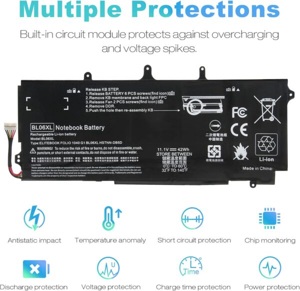 HP Folio 1040 G1 BL06XL Replacement Battery | Long Life. - Image 7