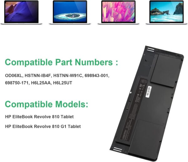 HP Revolve 810 G1 Replacement Battery | Long-Lasting Power. - Image 3